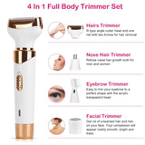 4-in-1 Women Electric Hair Shaver USB Rechargeable