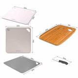 4-Pack: Bartollo Non-Slip Cutting Boards with Free Knife