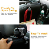 4-Pack: Car Headrest Hooks Bling Rhinestones Back Seat Organizer Hanger Holder