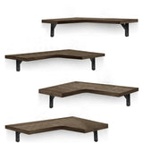 4-Pack: Corner Floating Shelf Wall Mount Display Storage