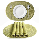4-Pack: Cotton Oval Dining Mat