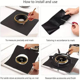 4-Pack: Gas Stove Burner Covers - Reusable Non-Stick PVC Stovetop Protector Liners