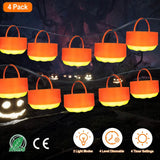 4-Pack: Halloween LED Pumpkin Lights Battery Operated with 2 Light Modes 4 Timer Setting