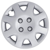 4-Pack: Hubcaps for Honda Civic 14-Inch and 8-Spoke - Silver