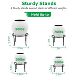 4-Pack: Iron Plotted Plant Stands
