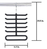 4-Pack: Non-Slip Velvet Tie Hanger Organizer Rack