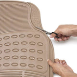 4-Pack: OxGord® Ridged Style 1st & 2nd Row Black Heavy Duty Rubber Floor Mat Set