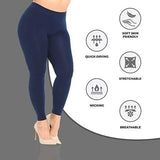4-Pack: Plus Size Women's Ultra-Soft Stretchy Solid Yoga Leggings