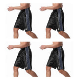 4-Pack: Reebok Men's Two Toned Athletic Performance Dazzle Shorts With Pockets