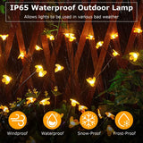 4-Pack: Solar Powered Stake Bee Light 2 Lighting Mode Lifelike Firefly