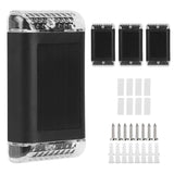 4-Pack: Solar Powered Wall Sconce Light IP55 Rechargeable Optical Sensor Lamp