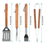 4-Pack: Stainless Steel BBQ Grill Tool Set