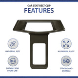 4-Pack: Universal Safety Car Clip Seat Safety Accessories for Most Vehicle, Seat Belts Kit for Cars