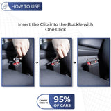 4-Pack: Universal Safety Car Clip Seat Safety Accessories for Most Vehicle, Seat Belts Kit for Cars
