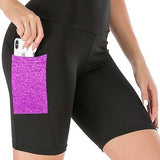 4-Pack: Women's High Waisted Biker Shorts with Pockets