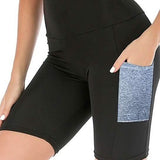 4-Pack: Women's High Waisted Biker Shorts with Pockets