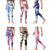 4-Pack: Women's High Waisted Ultra Soft Tie Dye Leggings