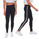 4-Pack: Women's Ultra-Soft Striped Yoga Leggings