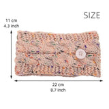 4-Pack: Women's Winter Headband and Ear Warmer with Buttons to Hold Mask