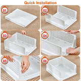 4-Packs: Plastic Storage Box Closet Organizer Foldable Storage with Slide Rail Push-Pull