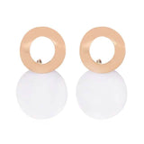 4-Pairs: Women's Holiday Chrome Geometric Ball Earrings