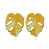 4-Pairs: Women's Vintage Leaf Fashion Earrings