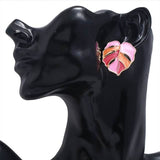 4-Pairs: Women's Vintage Leaf Fashion Earrings