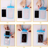 4 pcs Luminous Waterproof Floating Airbag Phone Sealed Case Pouch With Strap For Highly Sensitive Phone Screen For Swimming Gift