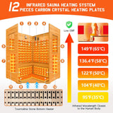 Thermora Monaco 4-Person Low EMF Spruce Wood Outdoor Infrared Sauna With Bluetooth Speakers And LED Lights (SAK16270)