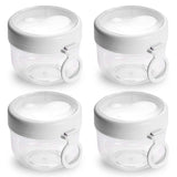 4-Piece: 20 Oz Oat Containers with Lids and Folding Spoons