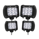 4-Piece: 4” 18W Dual Row LED Spot Light Pod