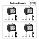 4-Piece: 4” 18W Dual Row LED Spot Light Pod
