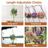 4-Piece: 9.64" Diameter Hanging Planter with Drainage Holes