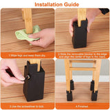 4-Piece: Adjustable Bed Riser with Screw Clamp