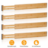 4-Piece: Adjustable Drawer Divider