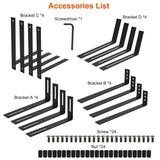 4-Piece: Adjustable Planter Box Brackets
