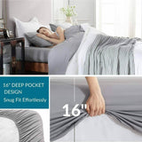 4-Piece: Bibb Home 300tc Bamboo Viscose Sheet Set