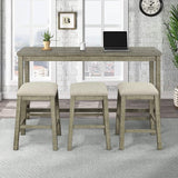 4-Piece: Counter Height Bar Table Set