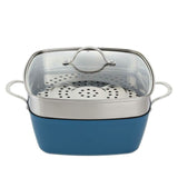 4-Piece: Curtis Stone Dura-Pan Chef Square Saute Set (Refurbished)