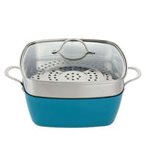 4-Piece: Curtis Stone Dura-Pan Chef Square Saute Set (Refurbished)