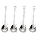 4-Piece: Guitar-Shaped Spoon Set