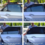 4-Piece Set: Car Window Shades For Front And Back Window