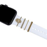 4-Piece Set: Decorative Apple Band Charms