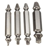 4-Piece Set: DrillPro Double-Sided Damaged Screw Extractors