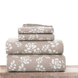 4-Piece Set: Floral Sheets Set Hypoallergenic Microfiber Ultra Soft Bed Sheets