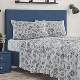 4-Piece Set: Floral Sheets Set Hypoallergenic Microfiber Ultra Soft Bed Sheets