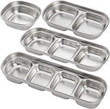 4-Piece Set: Stainless Steel Sauce Dish