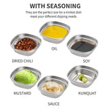 4-Piece Set: Stainless Steel Sauce Dish