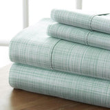 4-Piece Set: Thatch Patterned Hypoallergenic Deep Pocket Sheet Set