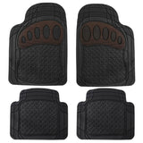 4-Piece Set: Trimmable ClimaProof™ Non-Slip Rubber Floor Mats With Footprint Design